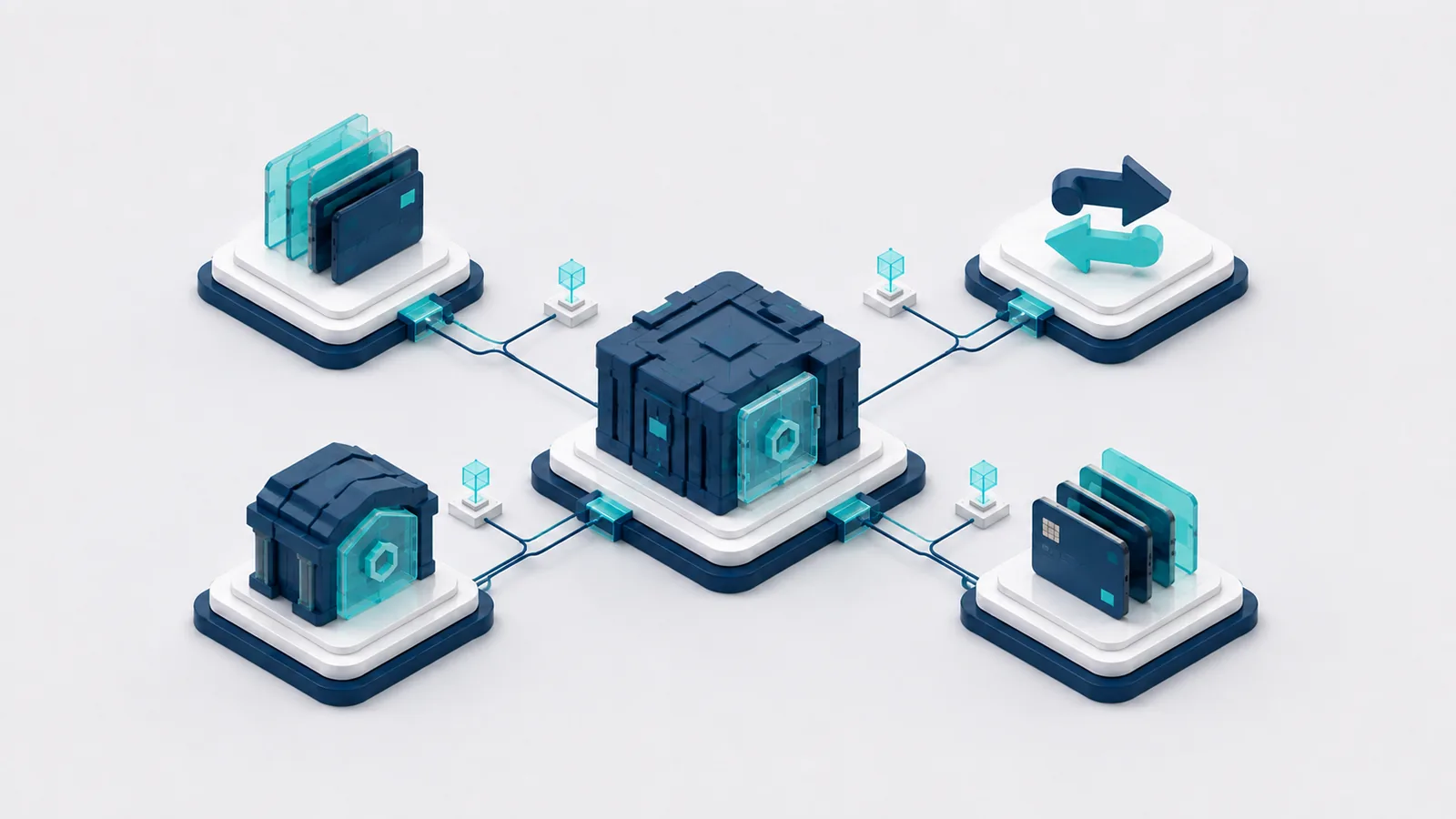 Institutional custody, wallet and exchange rails connected to fiat banking